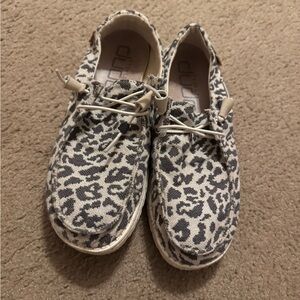 Hey Dude Leopard Print Athletic Shoes